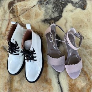 2 for 25$. Leather boots and leather sandals